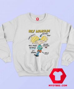 Hey Arnold Facts Diagram Sketch Vintage Sweatshirt