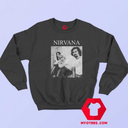 Nirvana Black White Group Photo Unisex Sweatshirt