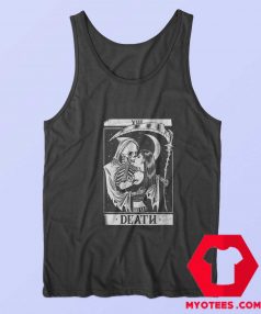 Vintage Death The Grim Reaper Kiss Tarot Card Tank Top