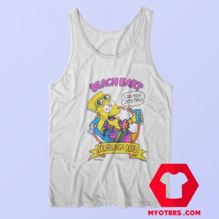 Bart Simpson Your Jets Man Beach Cowabunga Tank Top