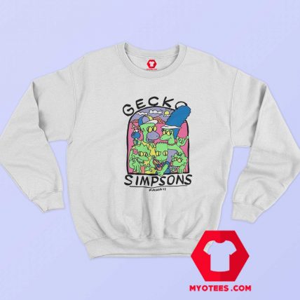 Cute Gecko The Simpsons Hawaii Retro Unisex Sweatshirt