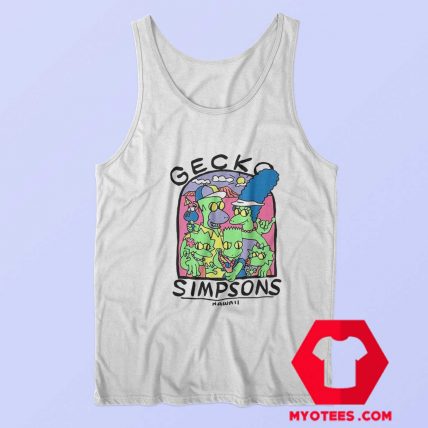 Cute Gecko The Simpsons Hawaii Retro Unisex Tank Top