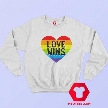 Heart Love Wins LGBT Unisex Sweatshirt