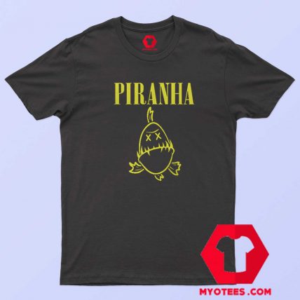 Piranha Nirvana Logo Funny Parody Unisex T shirt