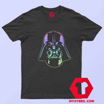 Star Wars Darth Vader Head Neon Gradient T shirt