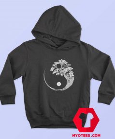 Yin Yang Bonsai Tree in Enso Circle Japanese Hoodie