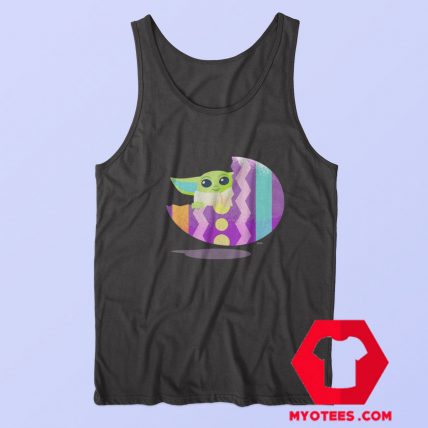 Parody Baby Yoda Pastel Easter Eggs Funny Tank Top