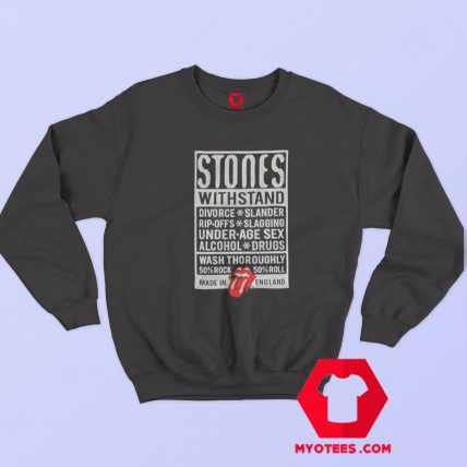 Rolling Stones Withstand Black Vintage Sweatshirt