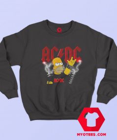 ACDC Homer Simpson The Simpsons Parody Sweatshirt