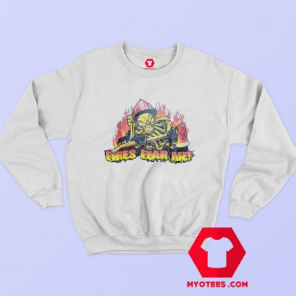 Skeleton Fire Fighter Graphic Unisex Sweatshirt