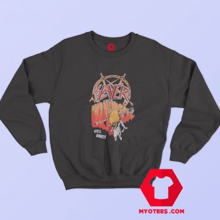 Slayer Hell Awaits Retro European Massacre Sweatshirt