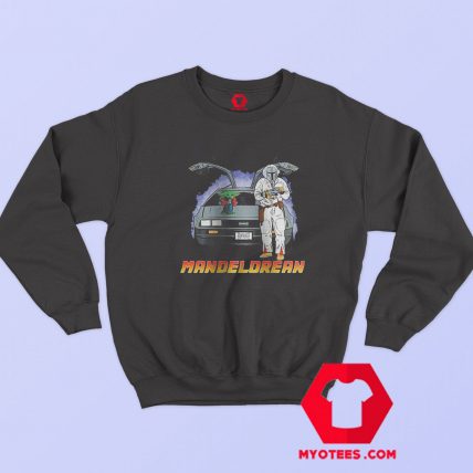 DeLorean Mando The Mandalorian Parody Sweatshirt