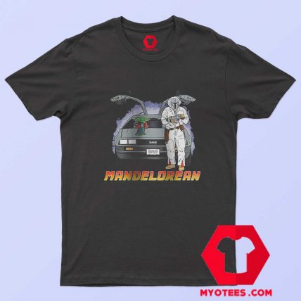 DeLorean Mando The Mandalorian Parody T shirt