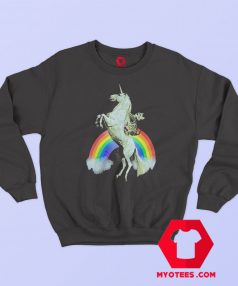 Funny Cat And Unicorn Rainbow Vintage Sweatshirt