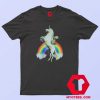 Funny Cat And Unicorn Rainbow Vintage T shirt