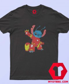 Funny Disney Iron Man x Stitch Unisex T shirt