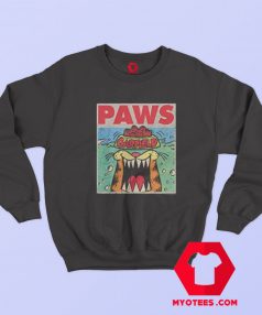 Funny Parody Garfield Paws Jaws Parody Sweatshirt