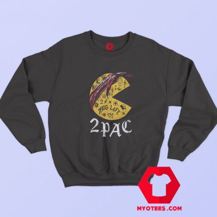 Mashup Tupac Pac Man Hip Hop Graphic Sweatshirt