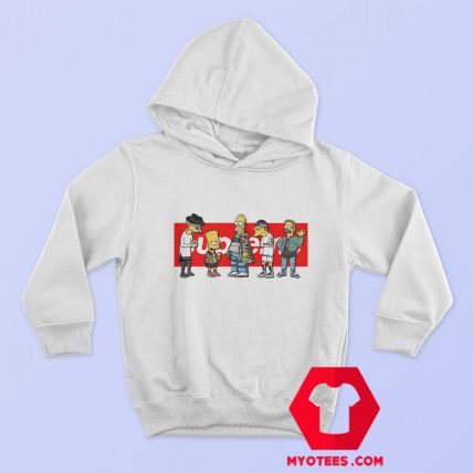 Supreme x Bart Simpson Logo Parody Hoodie