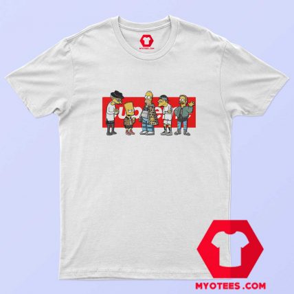 Supreme x Bart Simpson Logo Parody T shirt