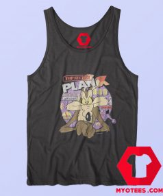 Vintage Plan X Coyote Funny Cartoon Tank Top