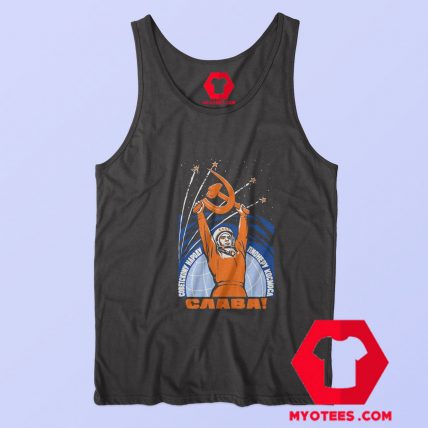 Yuri Gagarin Soviet Space Vintage Poster Tank Top