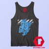 Cool Off White Skull Blue Flame Unisex Tank Top