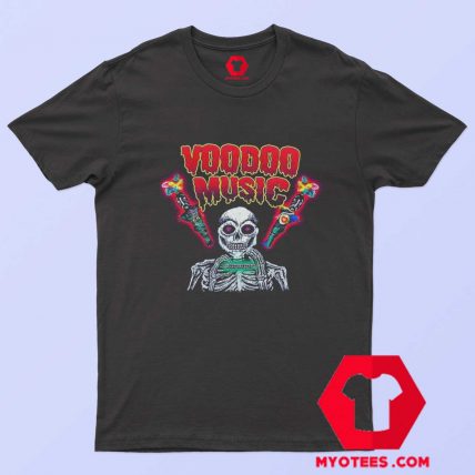 Vintage Voodoo Music Funny Skeleton Unisex T shirt