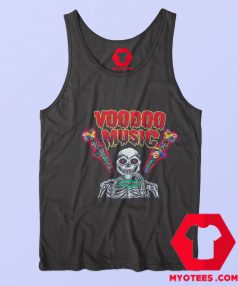 Vintage Voodoo Music Funny Skeleton Unisex Tank Top