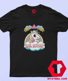 Funny Parody Unicorn Hail Satan Unisex T shirt