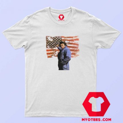 Johnny Cash Old Flag Album Cover T shirt