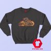 Vintage Biker On Fire Flame Unisex Sweatshirt