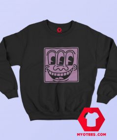 Vintage Keith Haring Smiley Street Face Sweatshirt