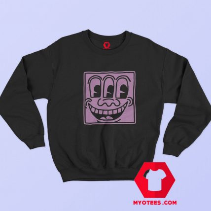 Vintage Keith Haring Smiley Street Face Sweatshirt