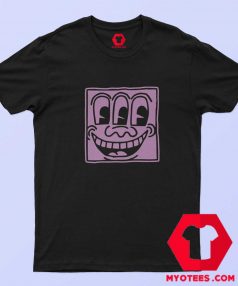 Vintage Keith Haring Smiley Street Face T shirt