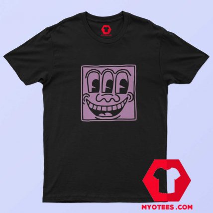 Vintage Keith Haring Smiley Street Face T shirt