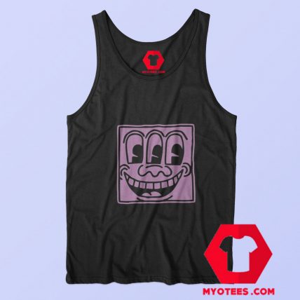 Vintage Keith Haring Smiley Street Face Tank Top