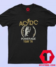 ACDC Angus Face Powerage Tour Vintage T shirt