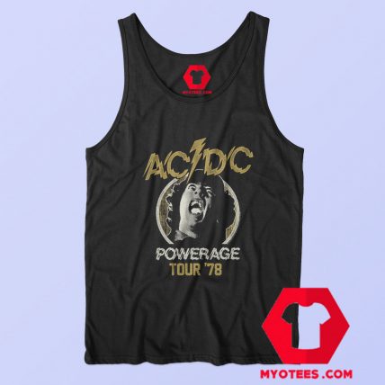 ACDC Angus Face Powerage Tour Vintage Tank Top