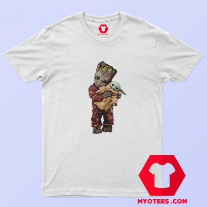 Baby Groot holding Yoda The Child Unisex T shirt