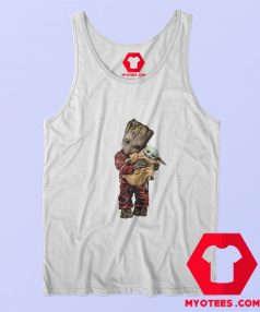 Baby Groot holding Yoda The Child Unisex Tank Top