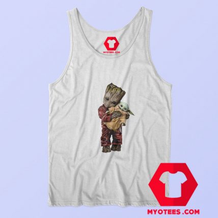 Baby Groot holding Yoda The Child Unisex Tank Top