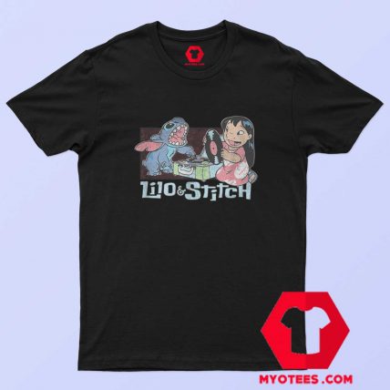 Disney Lilo Stitch Record Player Unisex T shirt