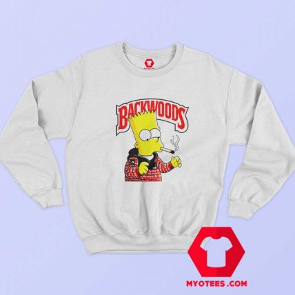 Funny Backwoods x Bart Simpson Smoking Swearshirt