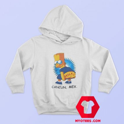 Bart Simpson Cancun Mexico Hola Parody Hoodie