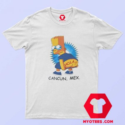 Bart Simpson Cancun Mexico Hola Parody T shirt