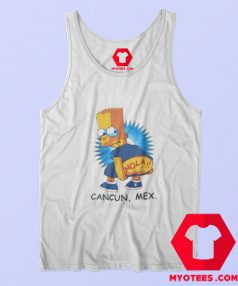 Bart Simpson Cancun Mexico Hola Parody Tank Top