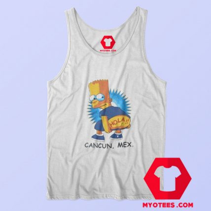 Bart Simpson Cancun Mexico Hola Parody Tank Top