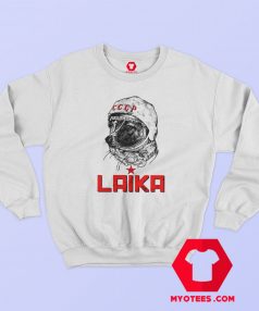 Laika Astronaut Dog Russia Drawing Art Sweatshirt