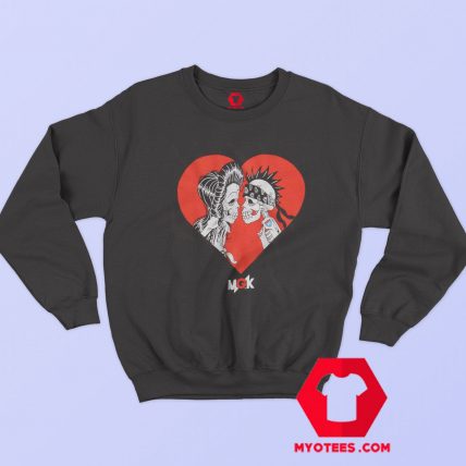 Machine Gun Kelly Heart Skulls Unisex Sweatshirt